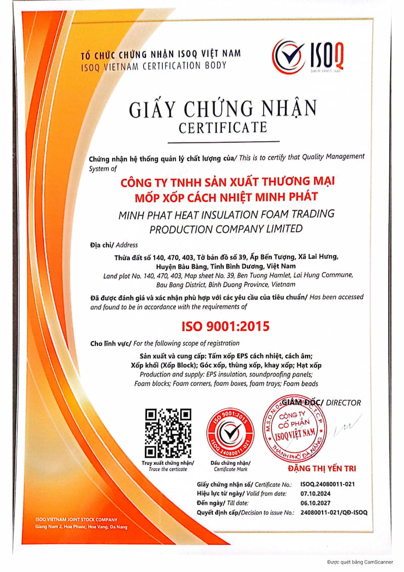 Giấy chứng nhận hệ thống quản lý chất lượng
